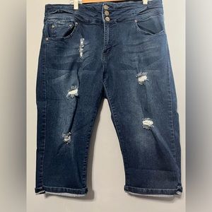 Dark Wash Ripped Jeans